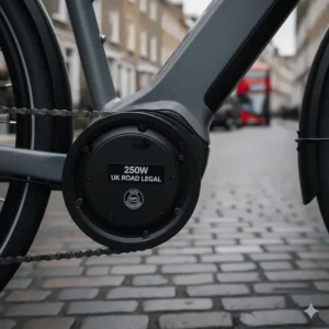 A 250W maintenance-free ebike motor meeting UK EAPC regulations for road use.