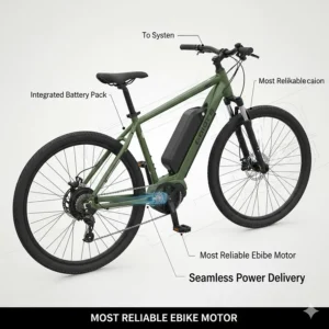 Alt text for image 8 Diagram showing the seamless integration between the battery and the most reliable ebike motor for consistent power delivery.