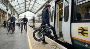A lightweight folding electric bike in the £1000 to £2000 price range, perfect for UK multi-modal commuting and train travel.