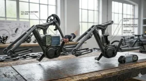 An attachable electric handcycle unit connected to a manual wheelchair.