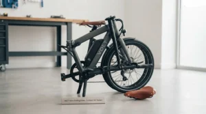 A compact, foldable 36v ebike suitable for British rail commuting and urban storage.