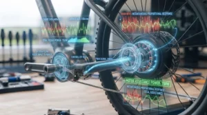 A cyclist enjoying a natural riding experience thanks to precise torque-sensing technology.