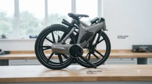 A compact, foldable electric bike featuring a torque sensor for effortless urban travel.