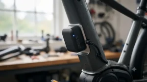 Waterproof electric bike hardware designed to withstand typical British rain while maintaining active crash detection systems.