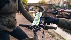 Diagram demonstrating how speed limitation improves e-bike battery range.