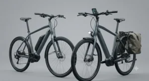 Features of an IP65-rated electric bike equipped with mudguards and sealed electrical components for winter commuting.