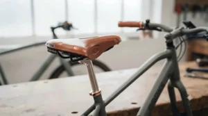 Aluminium suspension seatpost providing a smoother ride over rough British cycle paths and potholes.[cite: 4]