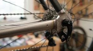 An electric bike drainage frame design featuring a rear chainstay weep hole for condensation release.
